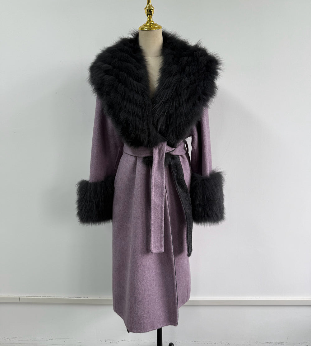 Trench coat fourrure