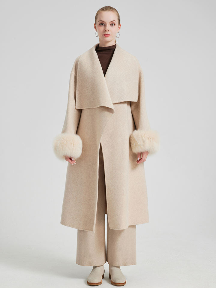 Trench coat fourrurre