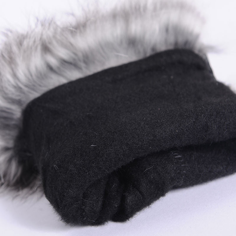 Gants fourrure de lapin