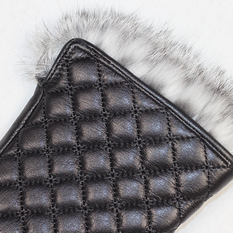 Gants fourrure de lapin