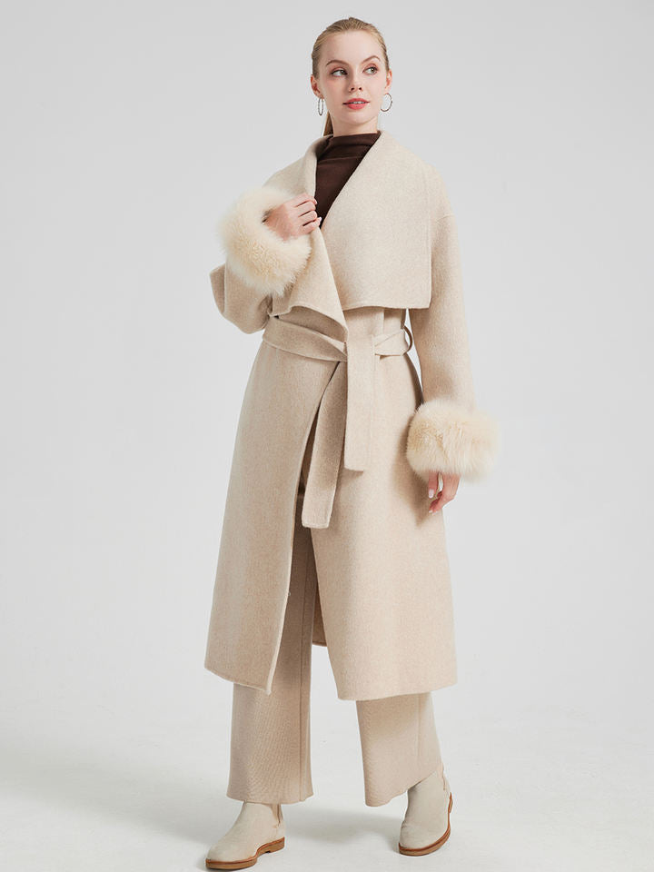 Trench coat fourrurre